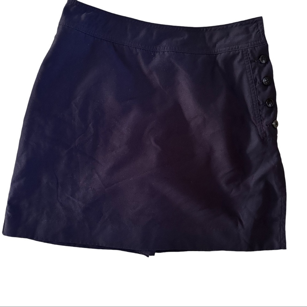 Izod Side Button Close Navy Golf Skort Skirt over Shorts Size 4